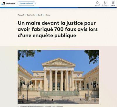 De faux avis lors d'une enquête publique !